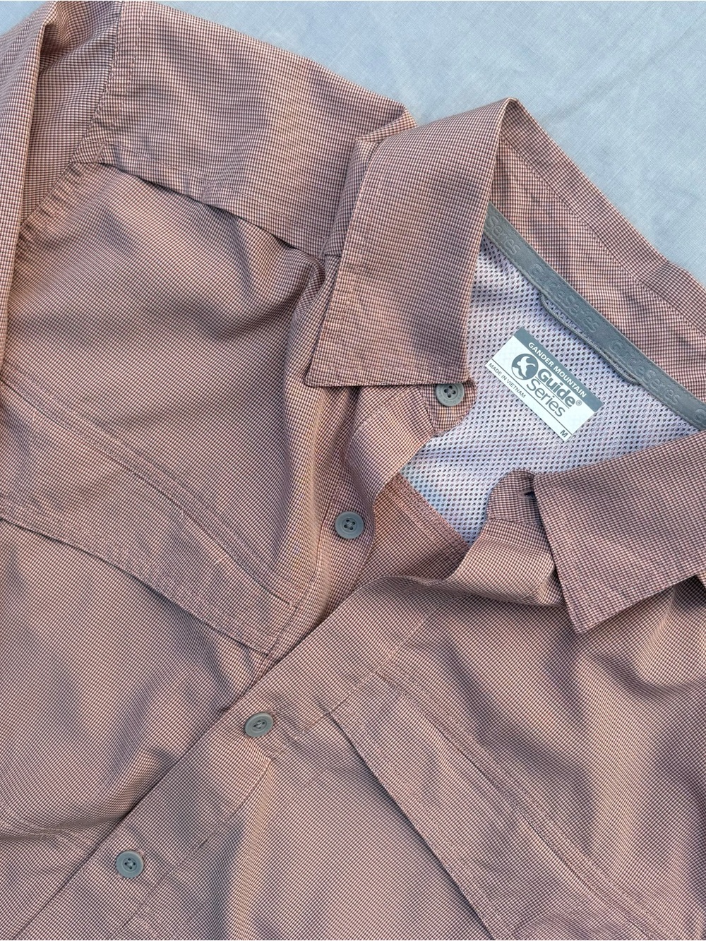Men's Red Rust Button-Up Shirt